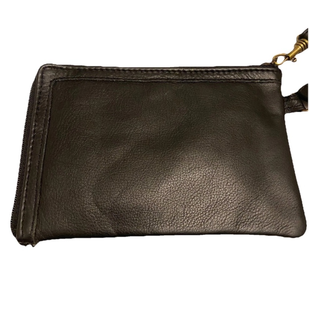 Rolls Royce Rare Vintage Promotional Black Leather Zip Around Logo Wristlet. - Picture 3 of 7